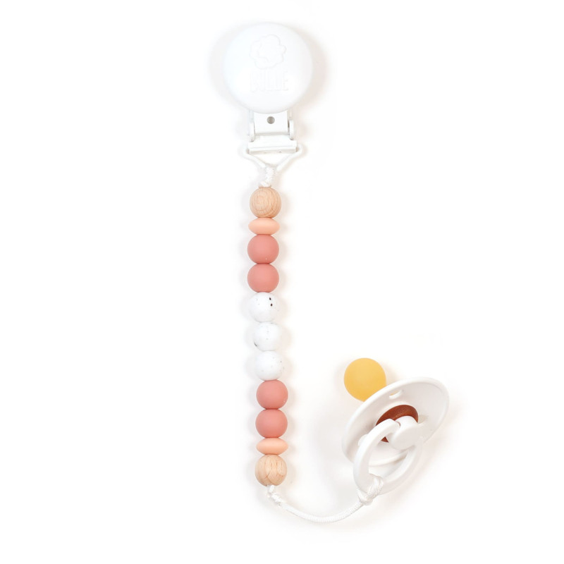 Ora Pacifier Clip - Peach Blush