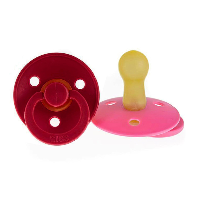 Bibs Pacifier 0-6 months Pack of 2 - Ruby Coral