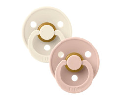 Bibs Pacifier 18-36 months Pack of 2 - Ivory / Blush