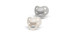 Orthodontic Pacifier (2) 0-6 months - Gray / Beige