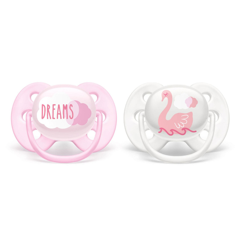 Orthodontic Pacifier 0-6m Ultra Pack of 2 - Pink