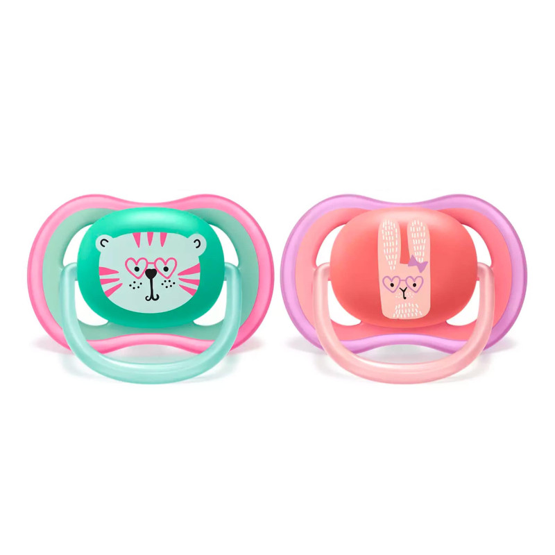 Orthodontic Pacifier 18m+ Ultra Air Pack of 2 - Pink