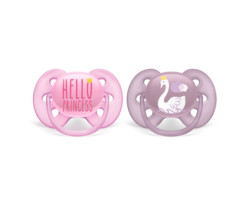 Orthodontic Pacifier 6-18m Ultra Pack of 2 - Pink