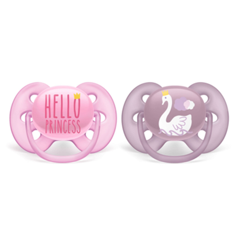 Orthodontic Pacifier 6-18m Ultra Pack of 2 - Pink