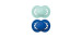 Matte Orthodontic Pacifier 16 months + Pack of 2 - Blue