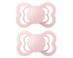 Symmetrical Supreme Silicone Pacifier 0-6 months Pack of 2 - Blossom