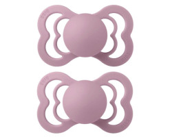 Supreme Silicone Symmetrical Pacifier 0-6 months Pack of 2 - Heather