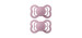 Supreme Silicone Symmetrical Pacifier 0-6 months Pack of 2 - Heather