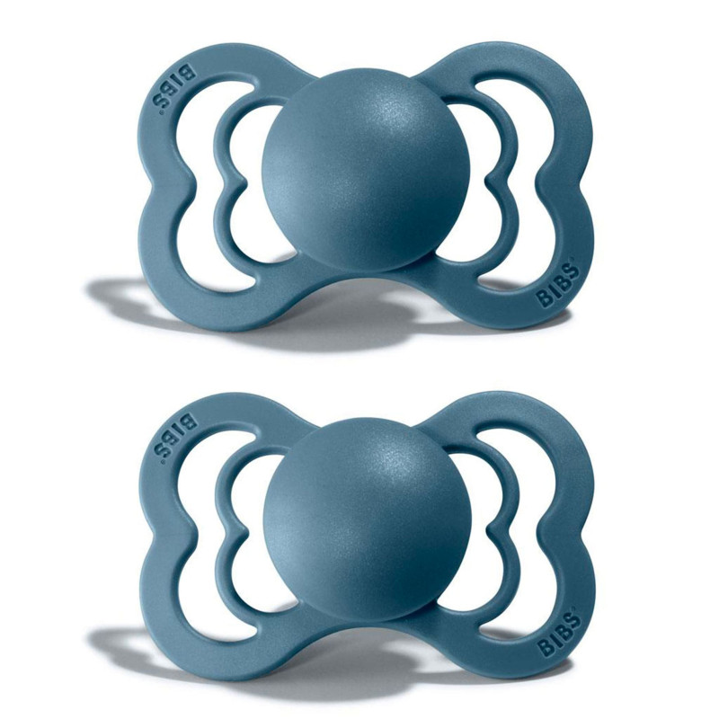Supreme Silicone Symmetrical Pacifier 0-6 months Pack of 2 - Petrol