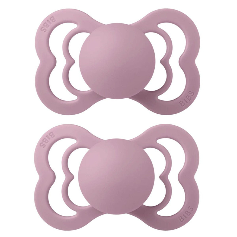 Supreme Silicone Symmetrical Pacifier 6-18 months Pack of 2 - Heather