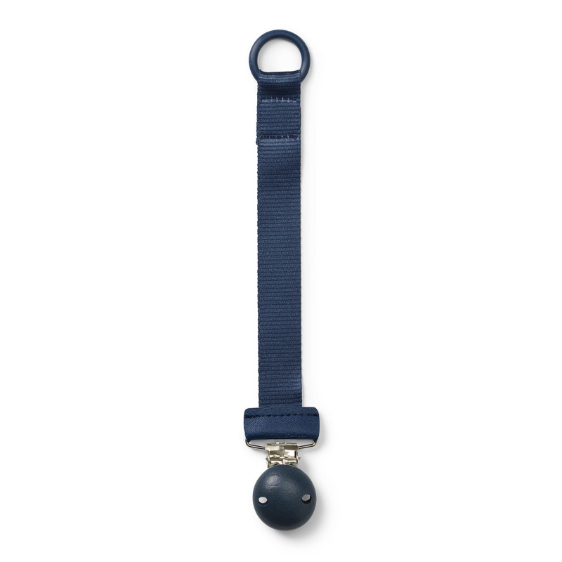 Wooden Pacifier Clip - Navy Blue