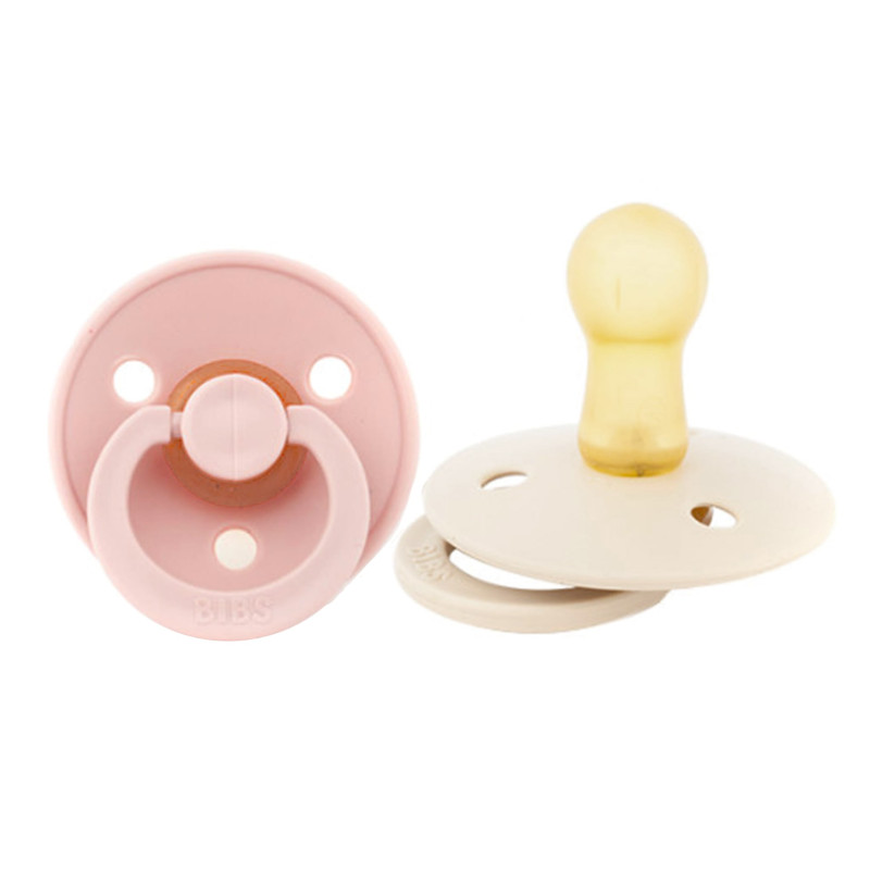 Bibs Pacifier 6-18 months Pack of 2 - Ivory / Pink