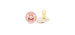 Bibs Pacifier 6-18 months Pack of 2 - Ivory / Pink