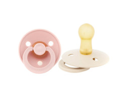 Bibs Pacifier 0-6 months Pack of 2 - Ivory / Pink