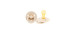 Bibs Pacifier 6-18 months Pack of 2 - Beige