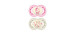 Night Orthodontic Pacifier 6 months Pack of 2 - Pink Glow in the dark