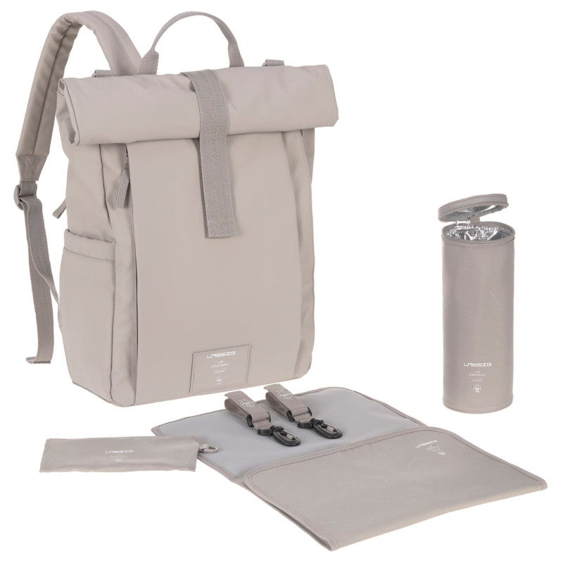 Rolltop Diaper Backpack - Taupe