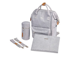 Mani Backpack Diaper Bag - Gray