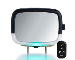 Car mirror with light