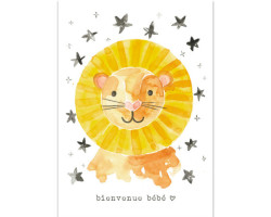 Welcome Baby Wish Card - Lion