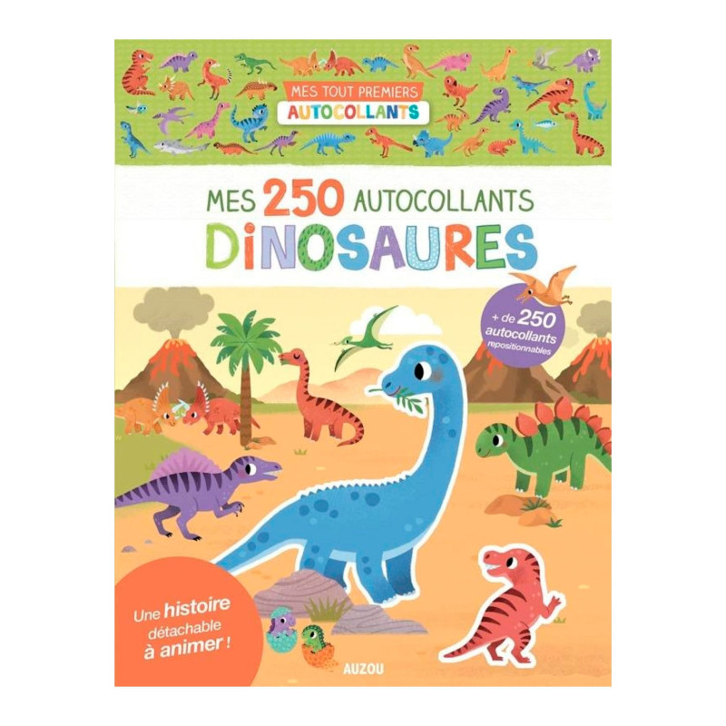 Auzou Mes 250 Autocollants Dinosaures