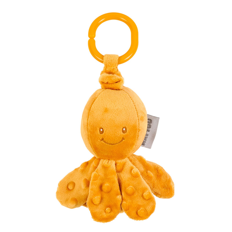 Nattou Peluche Hochet Pieuvre Vibrante - Ocre