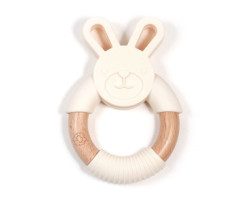Rabbit Teething Ring - Ivory