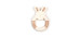 Rabbit Teething Ring - Ivory