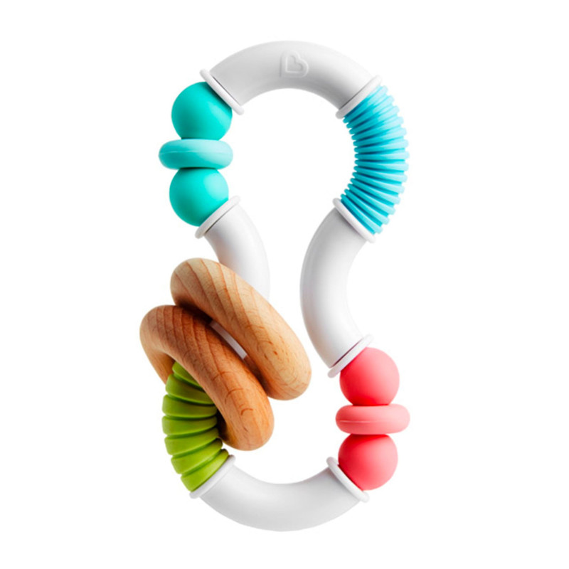 Twisty Wood And Silicone Rattle