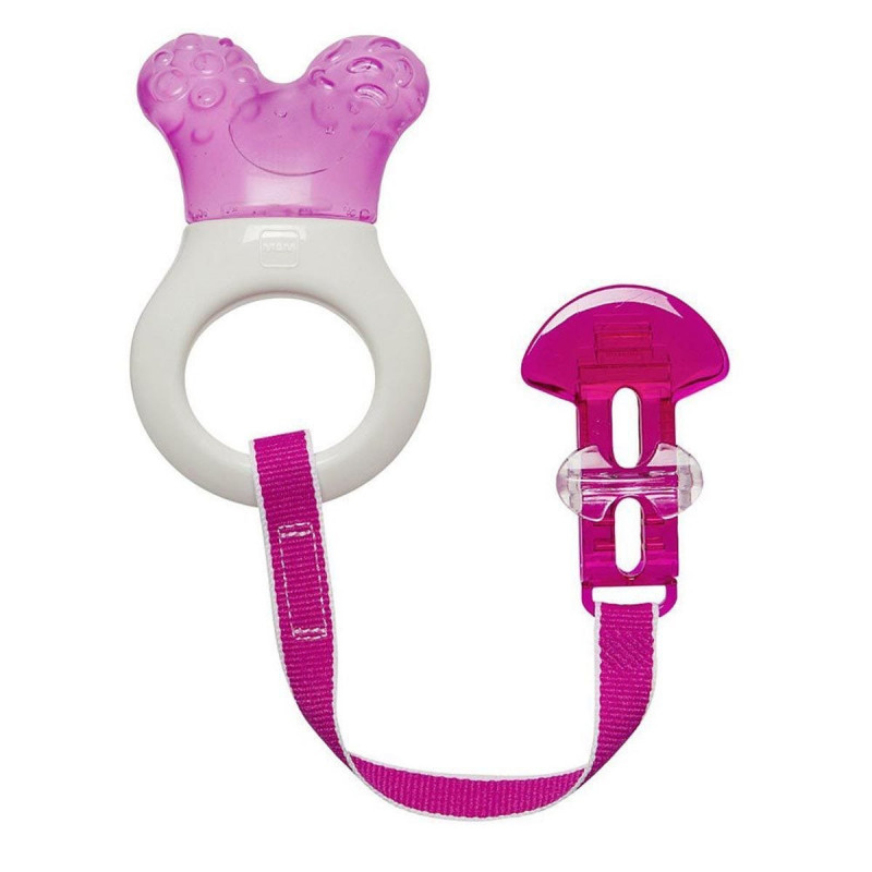 Teething Ring and Clip - Pink