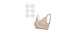 Carriwell Soutien-Gorge d'Allaitement Sans Coutures Carri-Gel + Compresses d'Allaitement - Paquet de 6 - Beige OU Noir