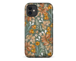 Tough Case for IPhone 14 - Autumn Leaves Green By Sarah Couture