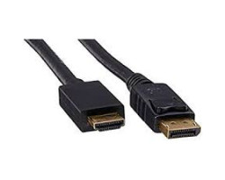 DisplayPort Male to HDMI Male Cable Black 6 feet