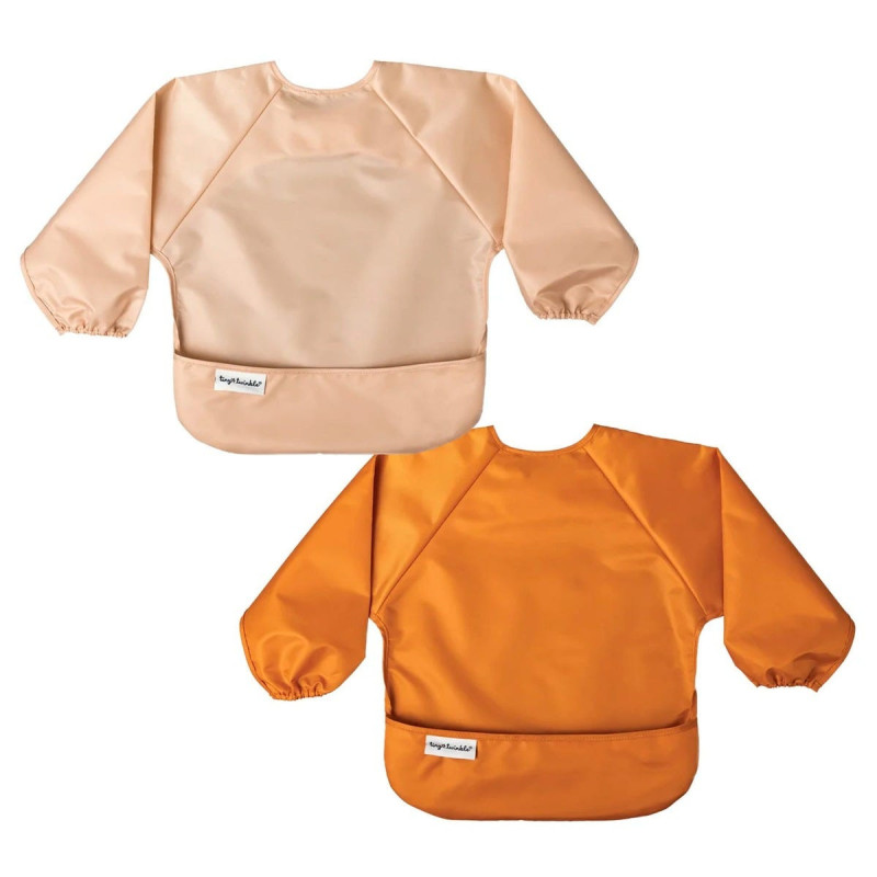 Long Sleeve Bib (2) - Sand / Cinnamon