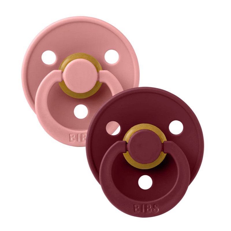 Bibs Pacifier 6-18 months Pack of 2 - Pink / Elderberry