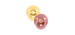 Bibs Pacifier 0-6 months Pack of 2 - Butter / Pink