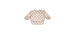 Tiny Twinkle Bavoir Manches Longues - Damier Taupe