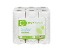 Compliments Pensons Vert Papier essuie-tout régulier écologique à double ép...