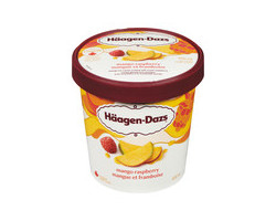 Haagen-Dazs Crème glacée à la mangue et framboise