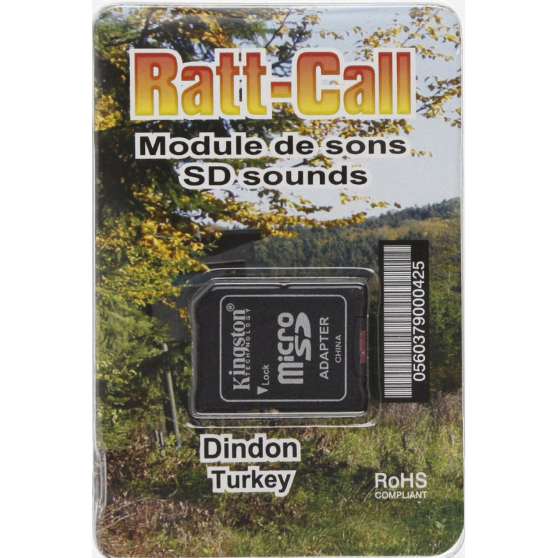 RATTCALL Carte mémoire Micro SD avec 10 sons - Dindon sauvage