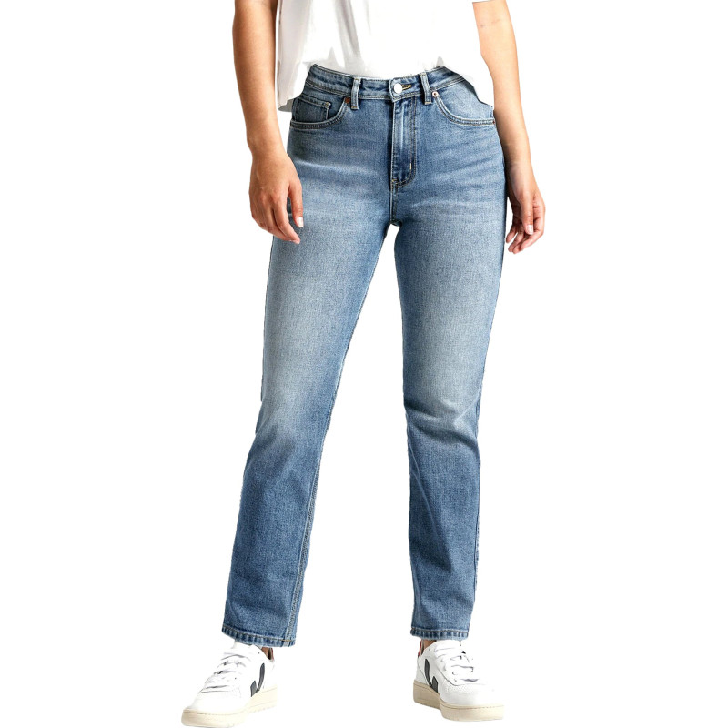 Mid-weight High-Rise Denim Straight Leg Performance Pants - Women's