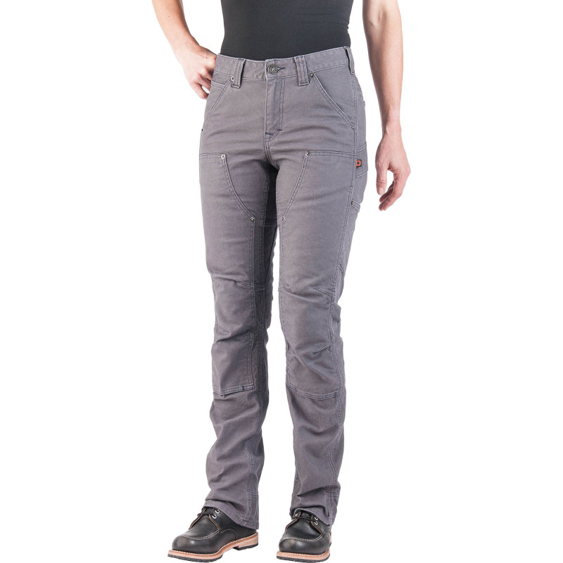 Gray Stretch Canvas Britt Utility Pants - Women's