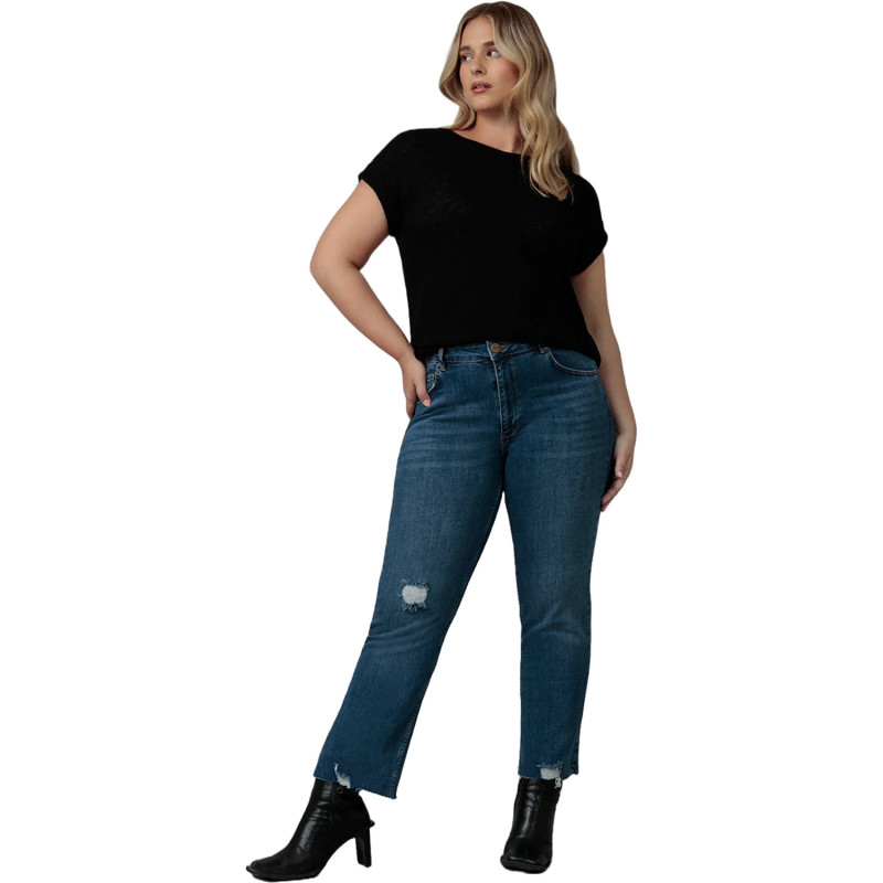 Denver High-Rise Straight Jeans - Women's