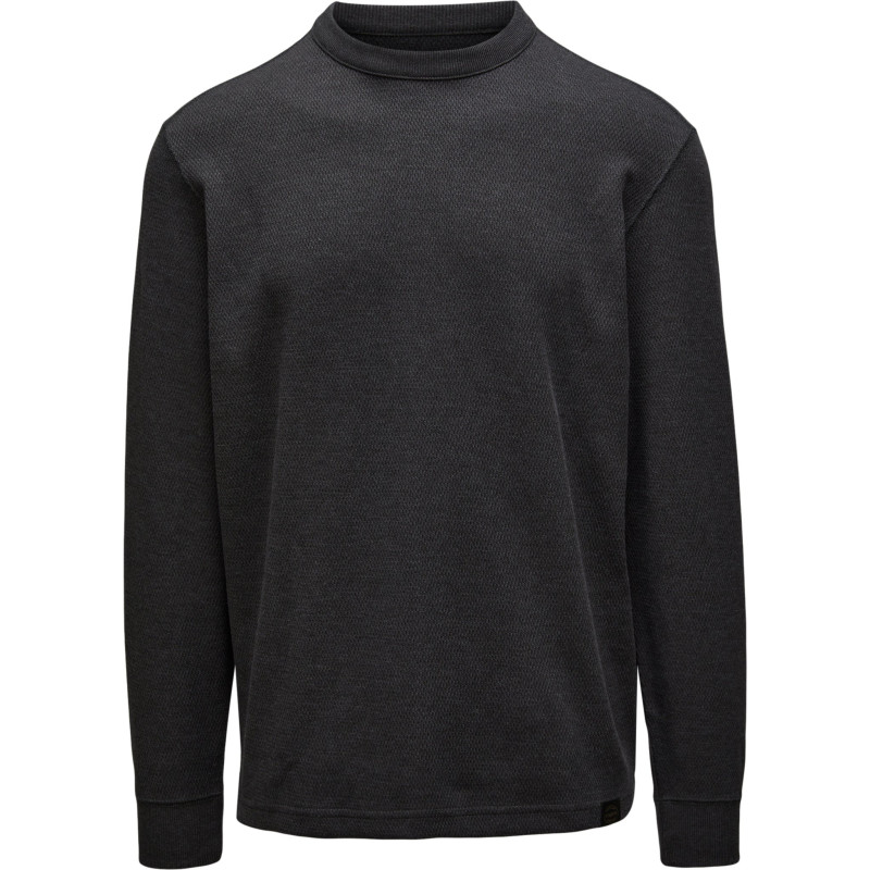 Waffle Knit Thermal Crew Neck Sweater - Men's