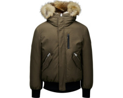 Dixon 2-in-1 Down Bomber Coat with Hooded Bib and Natural Fur - Men's