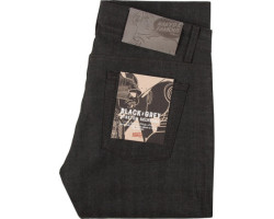 Naked & Famous Jeans Weird Guy - Black Grey Stretch Selvedge - Homme