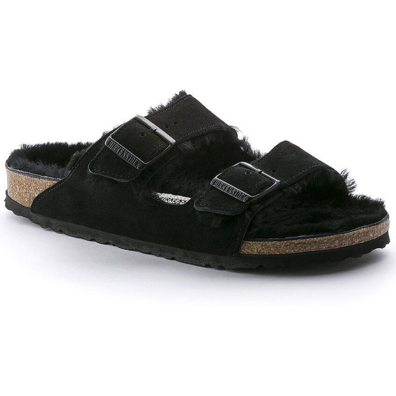 Birkenstock Sandales Arizona Shearling Suède - Unisexe