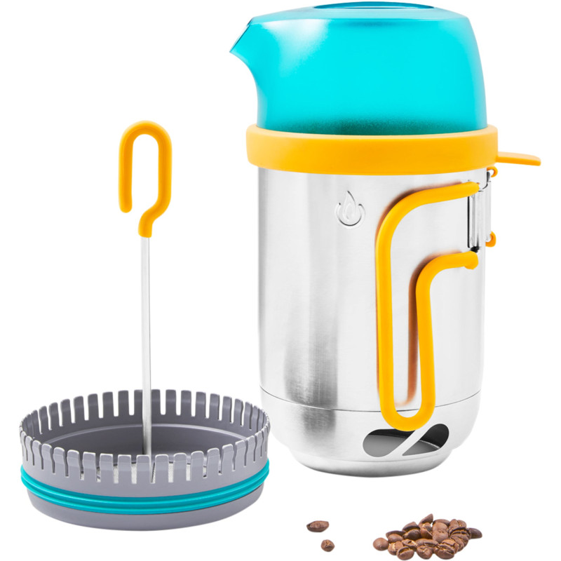 CampStove kettle and coffee plunger set