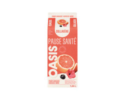 Oasis Pause Santé Jus aux pamplemousses et hibiscus mûres avec colla...