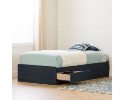 Single Mate's Bed 3 Drawers - Aviron Blueberry